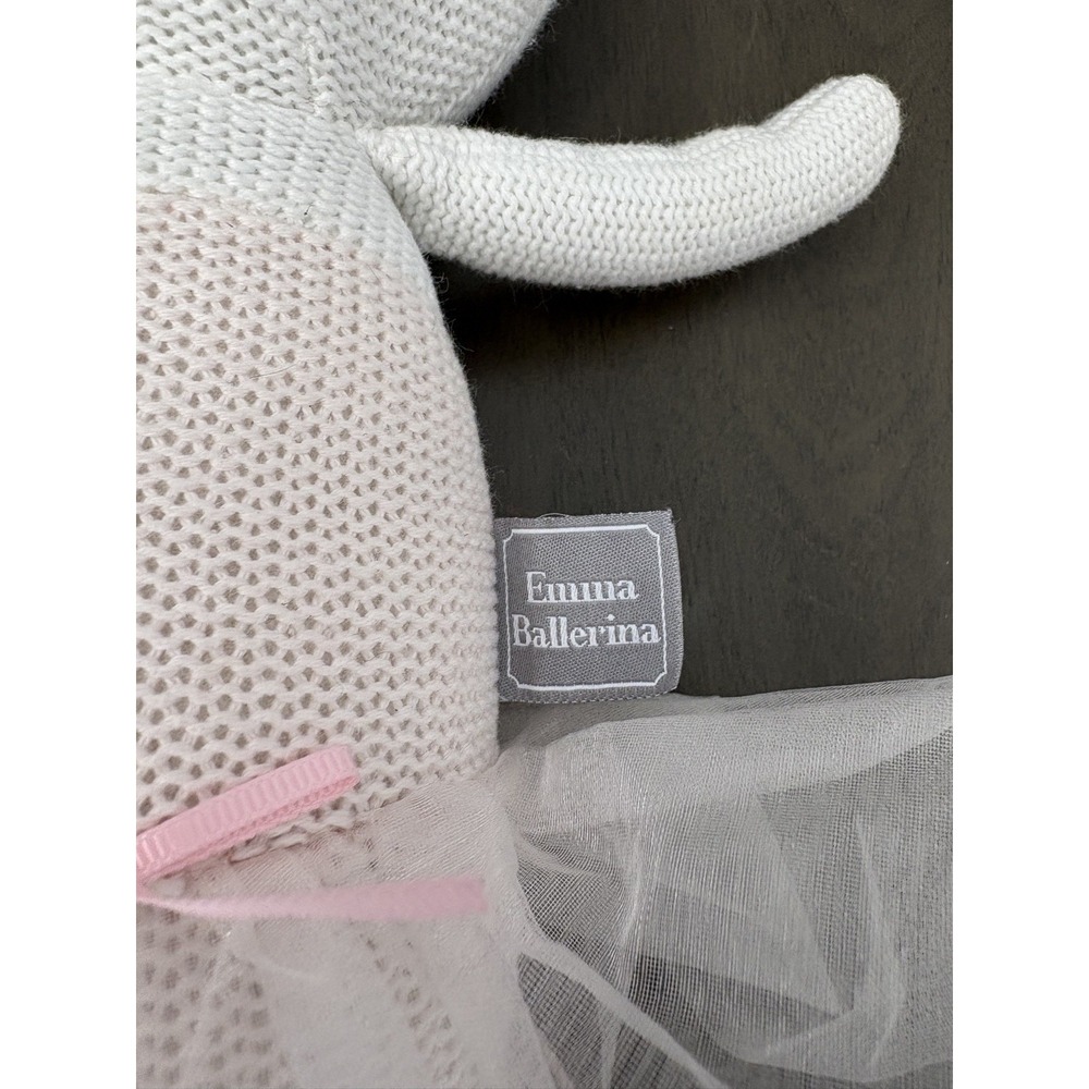 Emma Ballerina Knitted Plush Doll Toy Rattle Cotton Living Textiles 17" - Picture 3 of 6